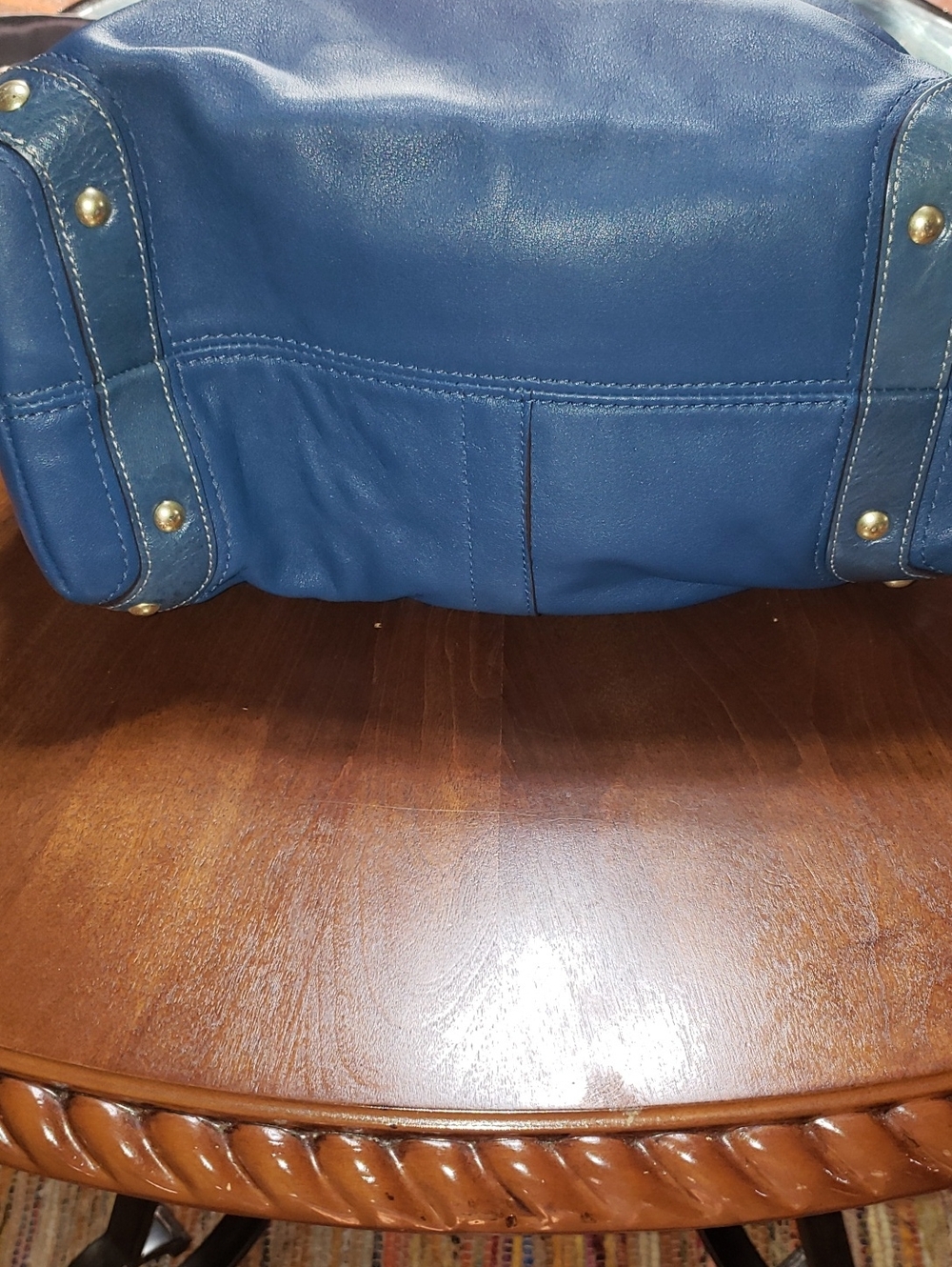 💘🖤💘 BLUE COACH CARLY LIMITED EDITION LEATHER SHOULDER VINTAGE HOBO BAG 10616 - Picture 8 of 13
